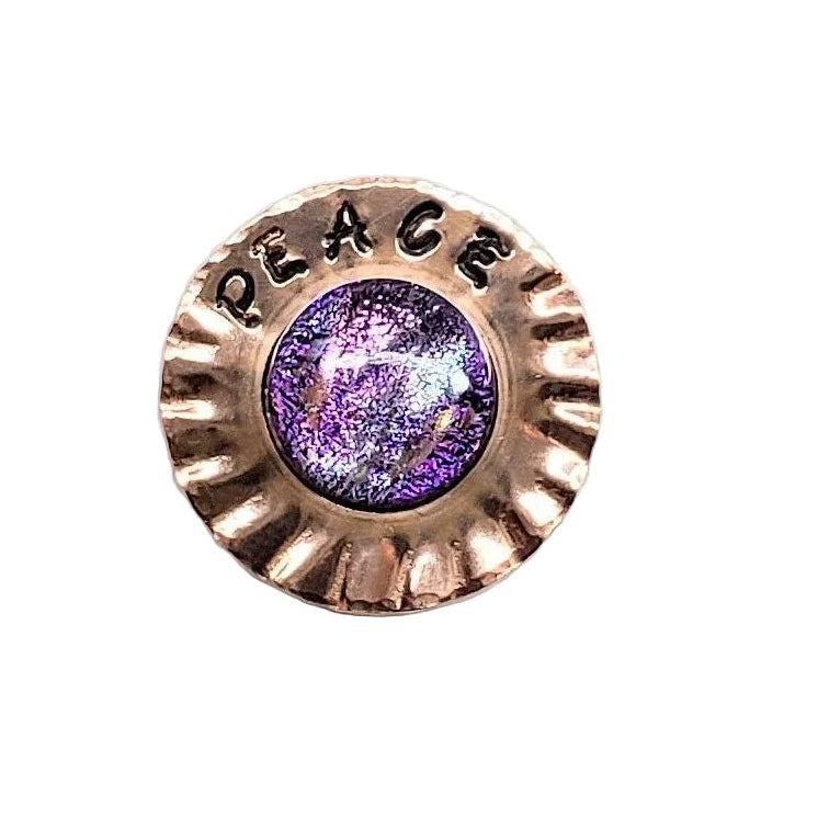 Handmade Stamped Artisan Copper Flower Refrigerator Magnets