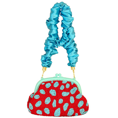 The Arnoldi Ariela Bag in Red & Turquoise Blue