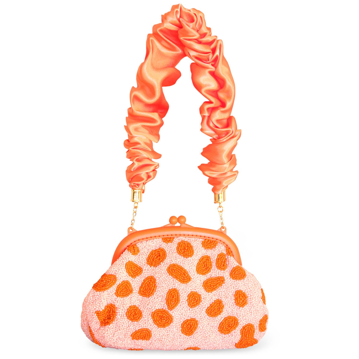The Arnoldi Peachpuff Clutch Bag in Orange & Peach