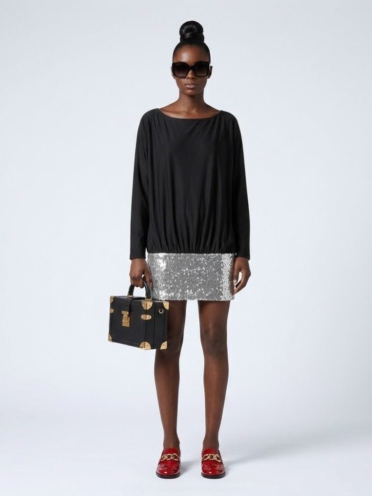ASTOR Women's Black & Silver Dress Prêt-À-Porter BYMANYC ® New York
