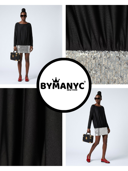 ASTOR Women's Black & Silver Dress Prêt-À-Porter BYMANYC ® New York