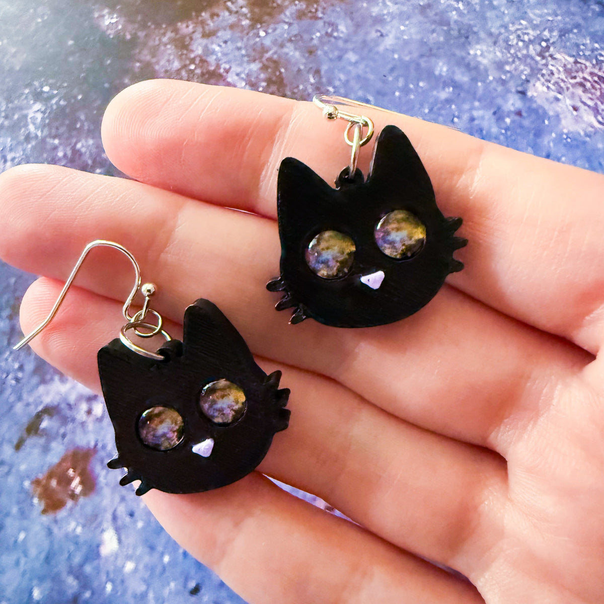 Galaxy Cat Earrings