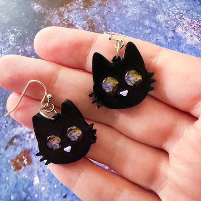 Galaxy Cat Earrings
