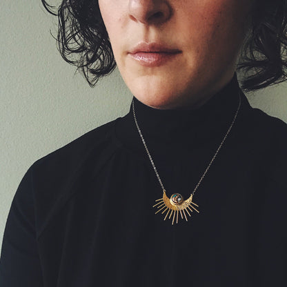 Sun Goddess Jewelry Set With Copper Oyster Turquoise