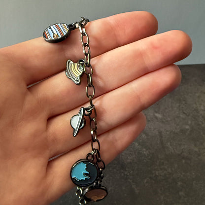 Solar System Enamel Charm Bracelet