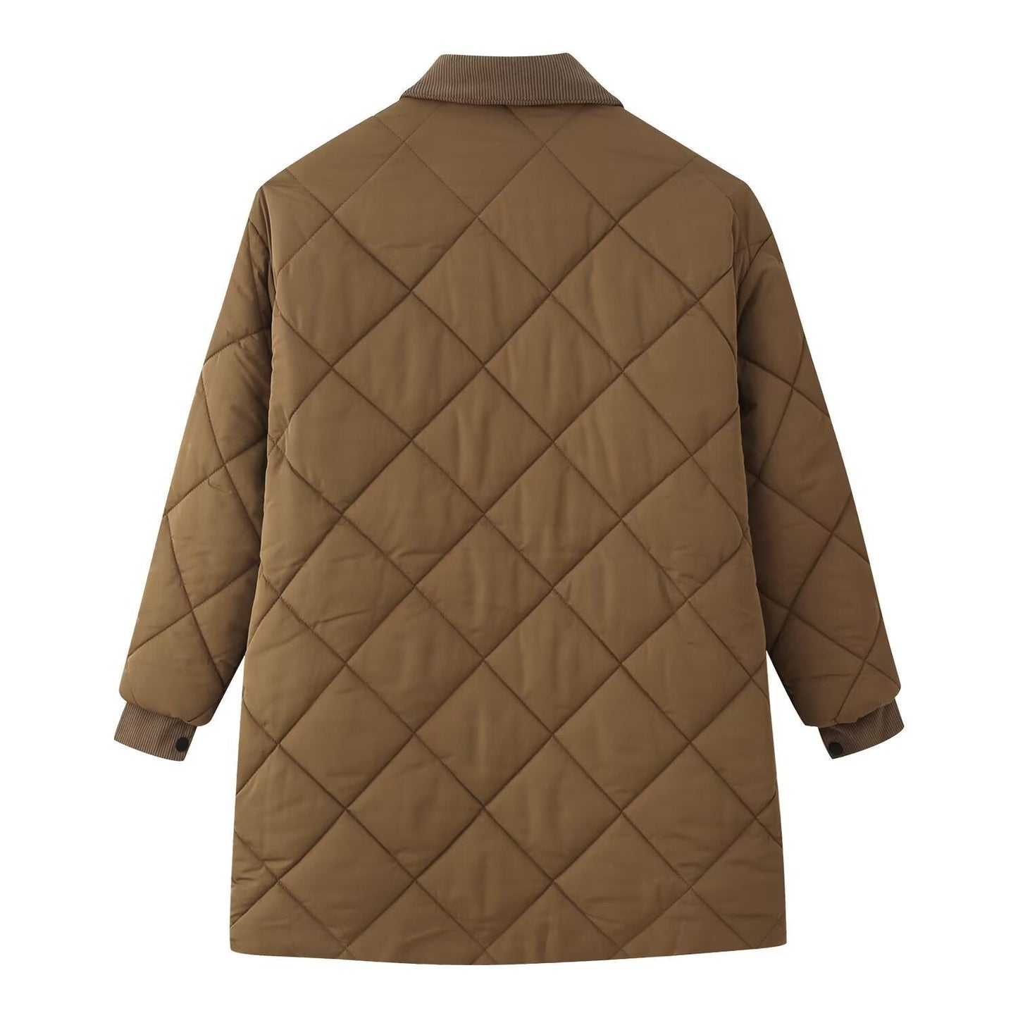 Women's Diamond Quilted Corduroy Collar Coat BYMANYC ® New York CONTEMPORARY VIBRANT MODERN FASHION - New Collection