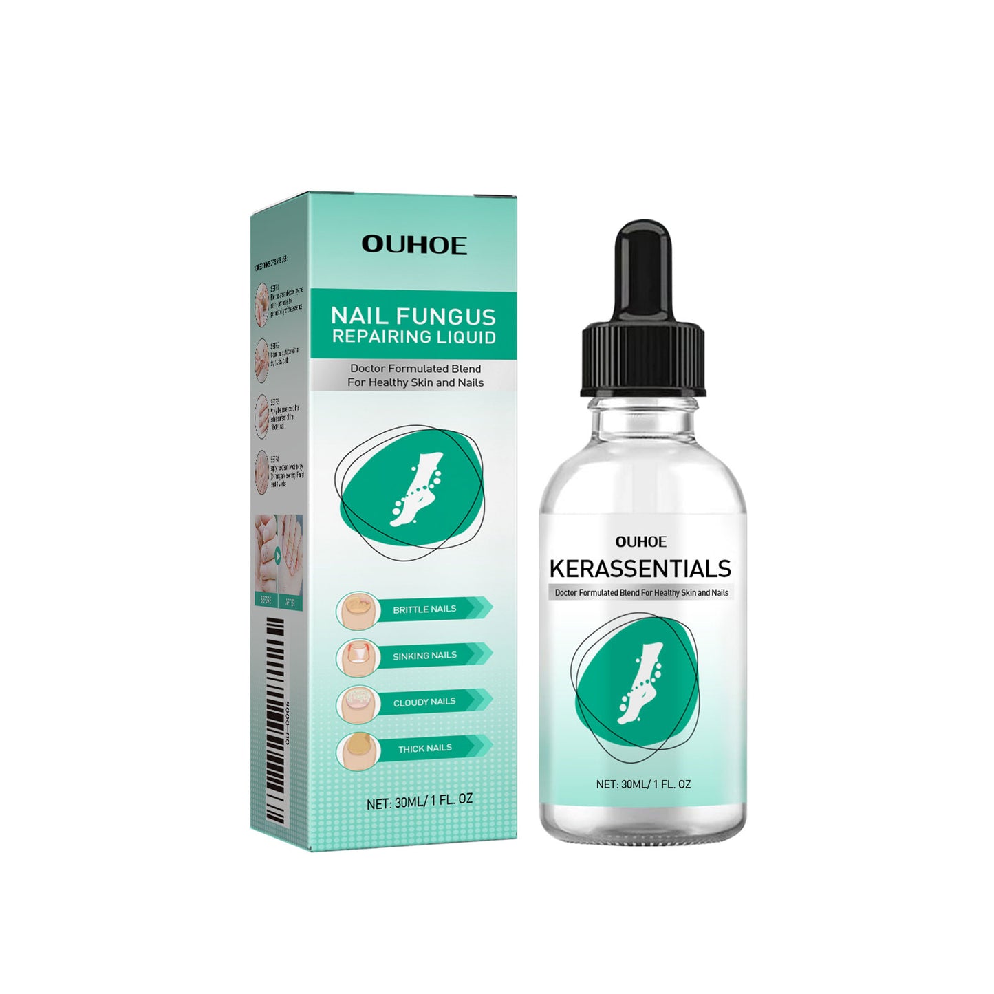 OUHOE Nail Care Soft Nail Care Daily Clean Gentle Maintenance Moisturizing Nail Care Solution