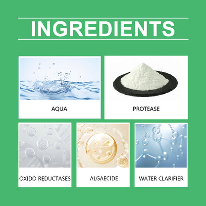 Yegbong Algae Clarifier, Clean Fish Tank Green Brown Silk Algae Black Hair Moss Algae Clarifier Water Does Not Harm Fish