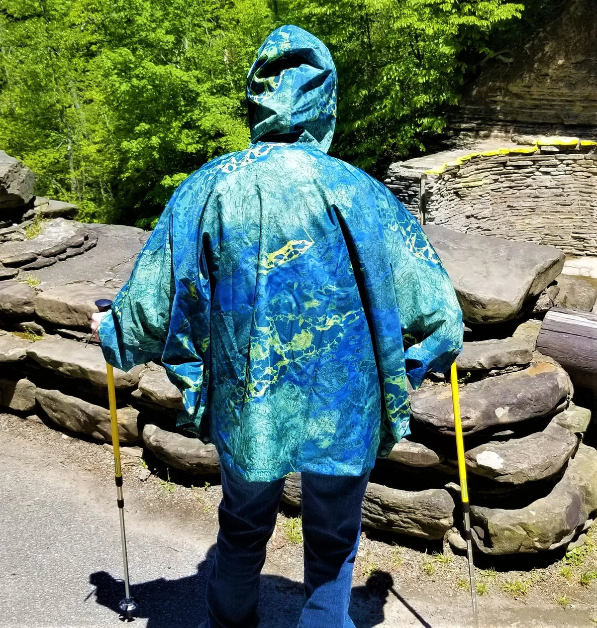 Brella Blue Yellow Unisex Rain Jacket