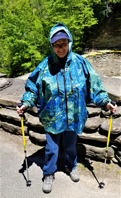 Brella Blue Yellow Unisex Rain Jacket