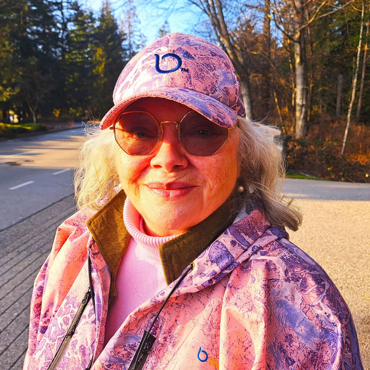Brella Purple Rose Unisex Rain Jacket