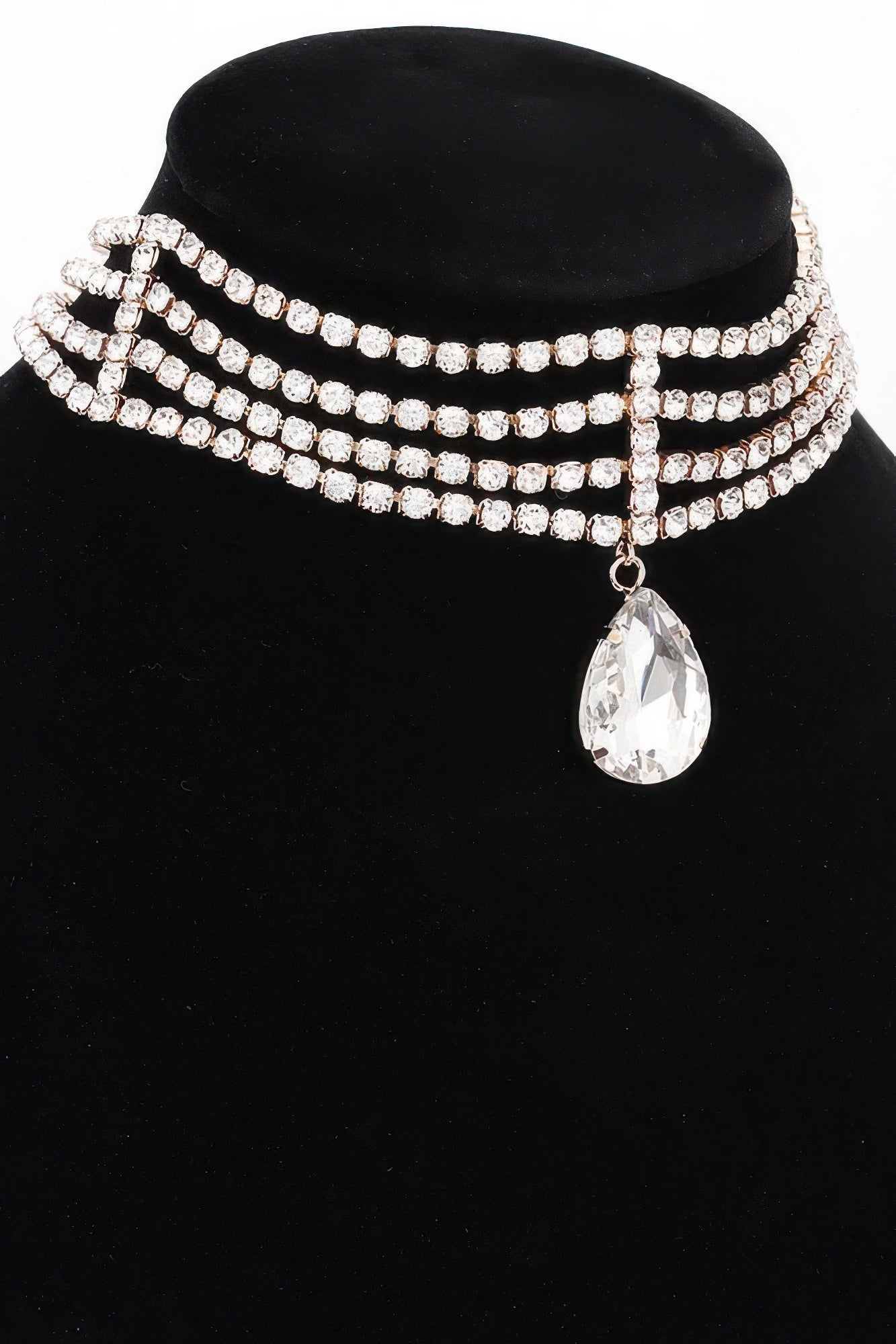 BROADWAY Rhinestone Choker & Crystal Pendant: NYFW BYMANYC ® New York