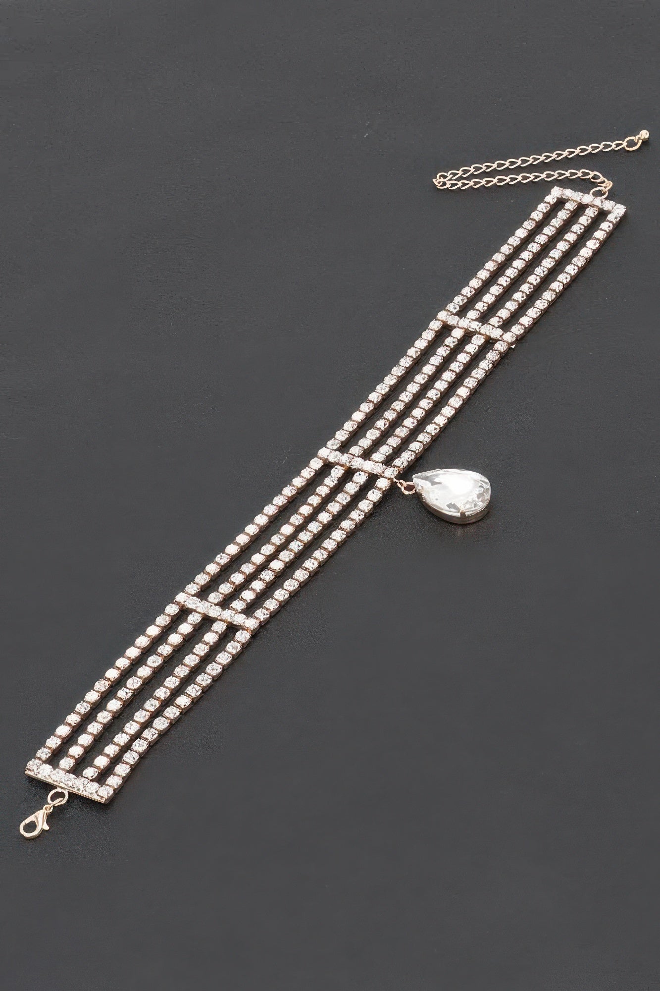 BROADWAY Rhinestone Choker & Crystal Pendant: NYFW BYMANYC ® New York