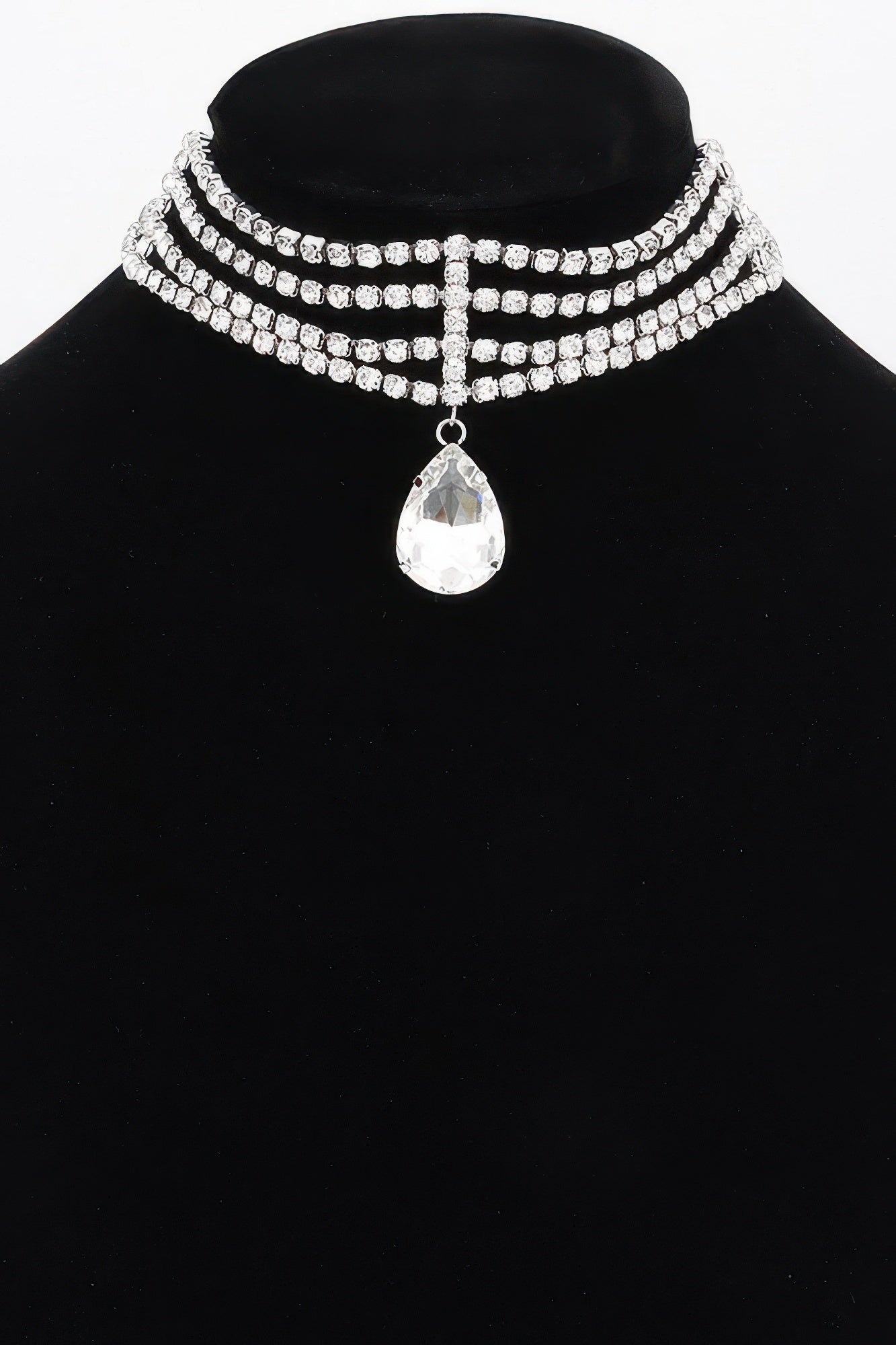 BROADWAY Rhinestone Choker & Crystal Pendant: NYFW BYMANYC ® New York