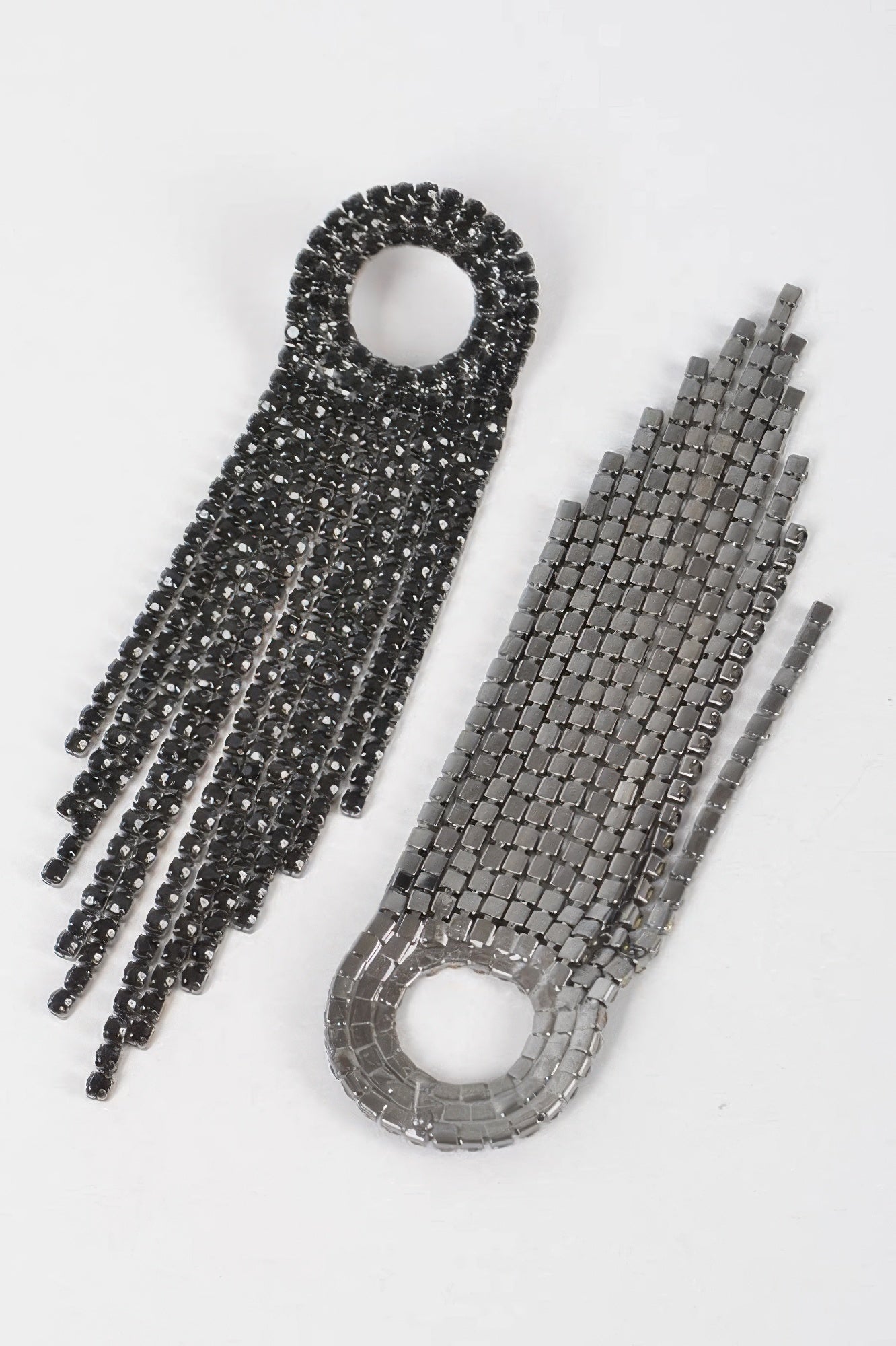 BROADWAY Rhinestone Fringe Drop Earrings: NYFW BYMANYC ® New York