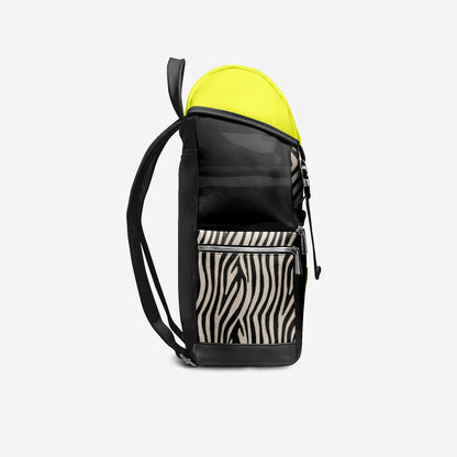BYMANYC ® New York – NYC COUTURE Backpack in Zebra Print & Neon Yellow