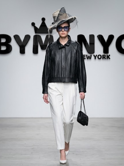 Women's Textured Faux Leather Biker Jacket BYMANYC ® New York CONTEMPORARY VIBRANT MODERN FASHION - New Collection