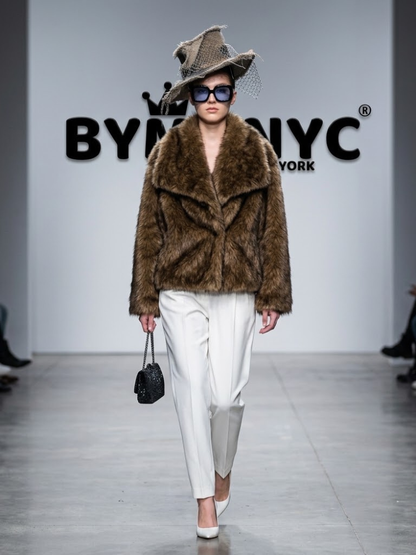 Women's Faux Fur Short Coat BYMANYC ® New York CONTEMPORARY VIBRANT MODERN FASHION - New Collection