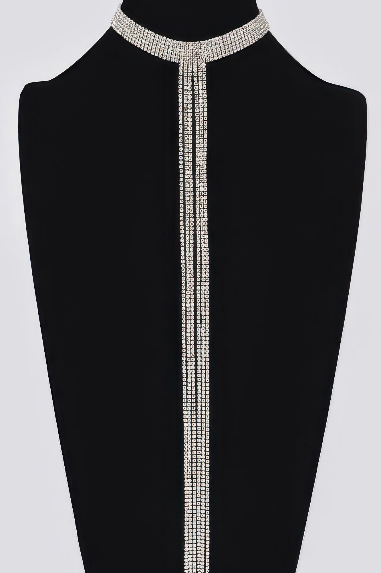 Bar Line Rhinestone Choker Necklace | BYMANYC ® New York Elegance