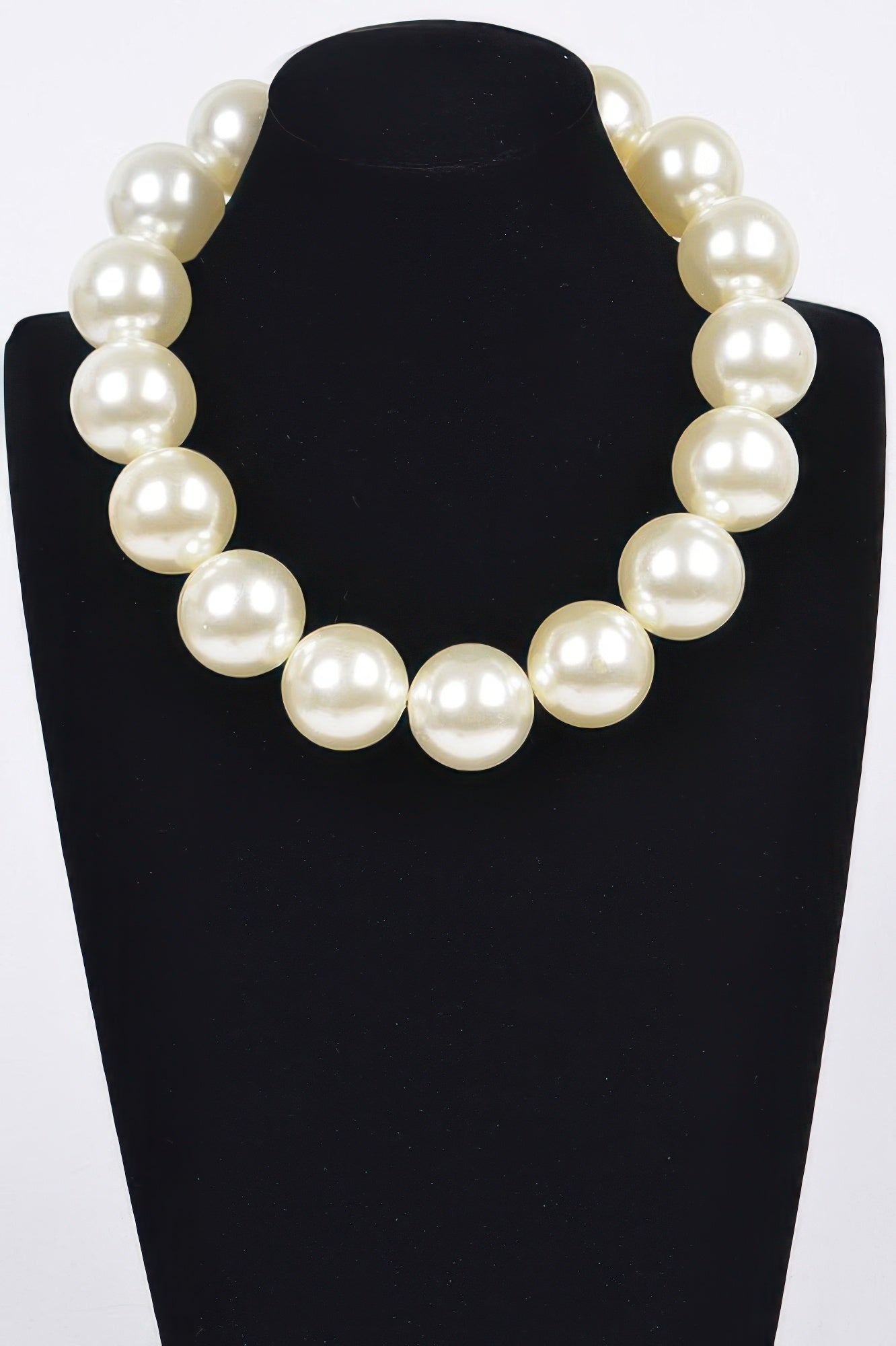 Big Round Pearl Necklace | Bold Statement BYMANYC ® New York
