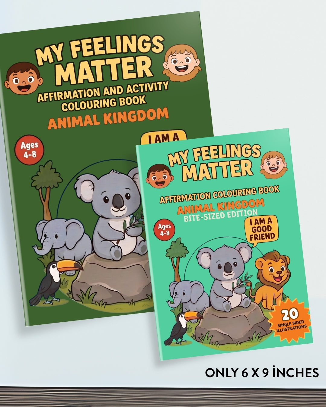 "My Feelings Matter!" Animal Kingdom Bite-Sized Colouring Book