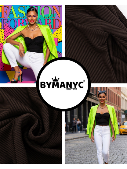 Black TRIBECA Draped Bandeau Top Prêt-À-Porter BYMANYC ® New York