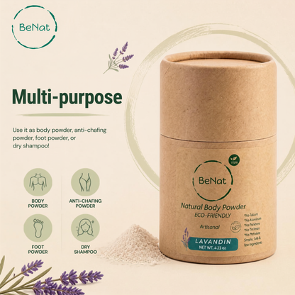 Multi-Use All-Natural Body Powder. Eco-Friendly.