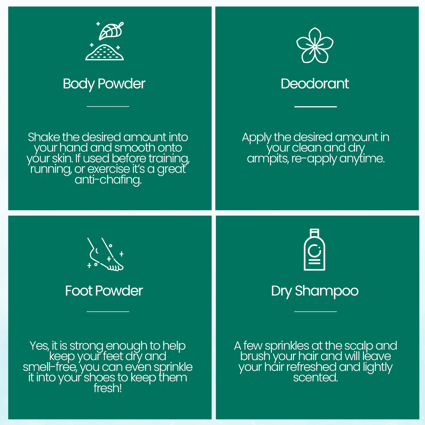 2-Pack Talc-Free Natural Body and Deodorant Powder