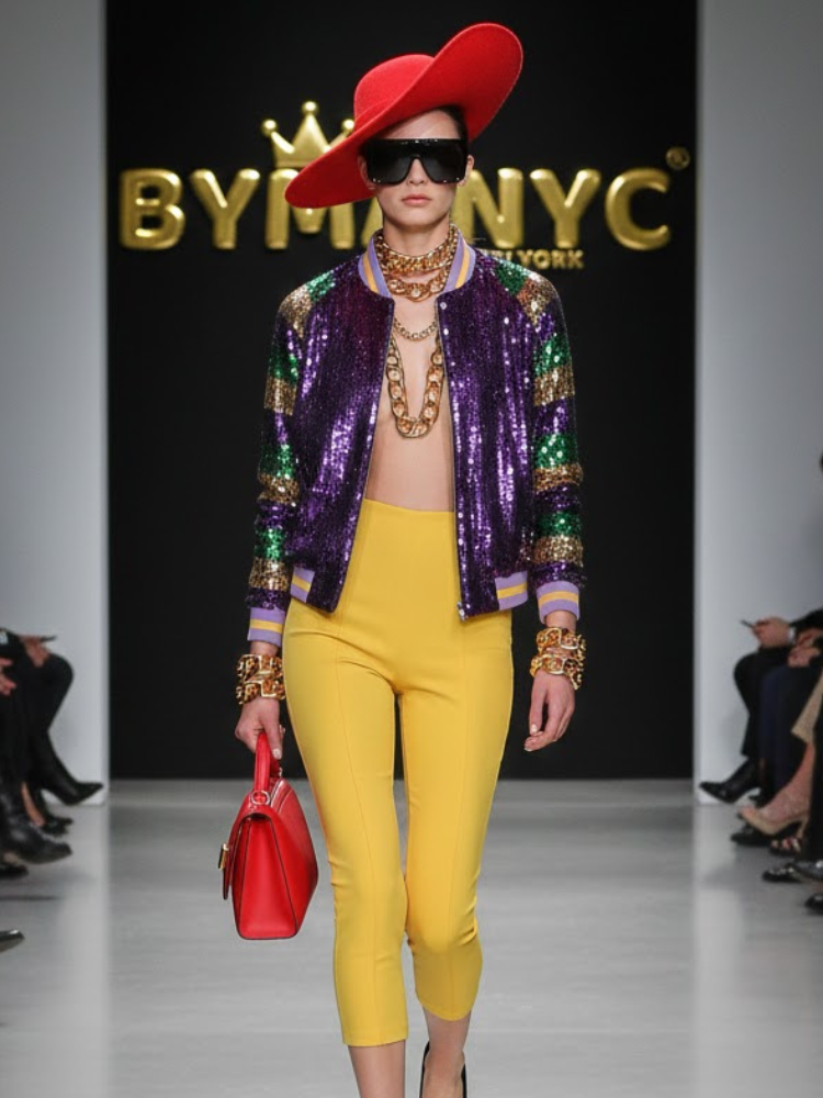 Bomber Jacket New Collection BYMANYC ® New York • "Night Glam" Multicolor Sequin