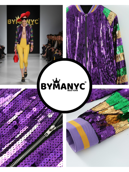 Bomber Jacket New Collection BYMANYC ® New York • "Night Glam" Multicolor Sequin