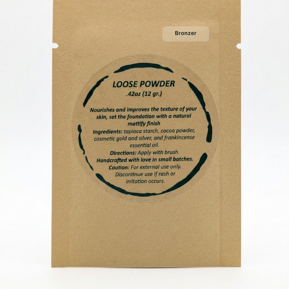 All-Natural Bronzer Loose Powder. Eco-Friendly