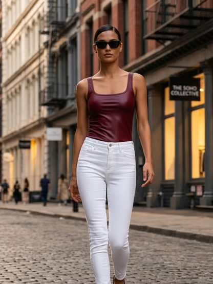 Burgundy HELLS KITCHEN Waxed Top Prêt-À-Porter BYMANYC ® New York