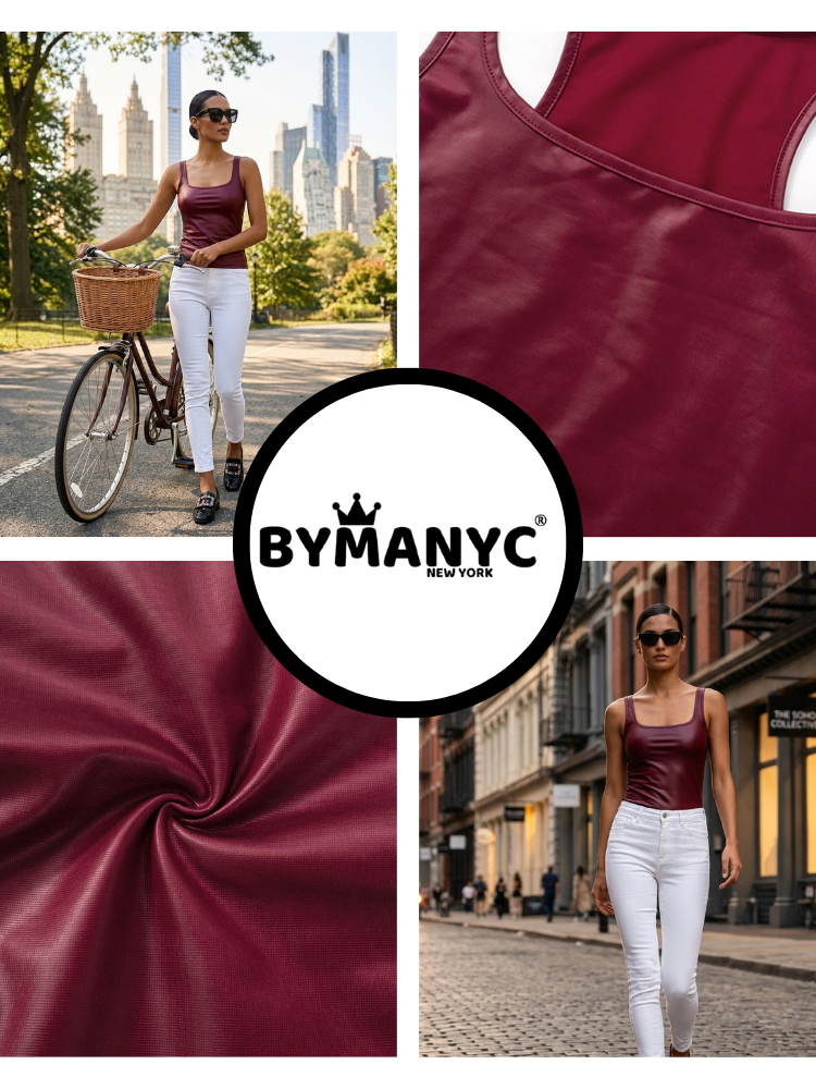 Burgundy HELLS KITCHEN Waxed Top Prêt-À-Porter BYMANYC ® New York