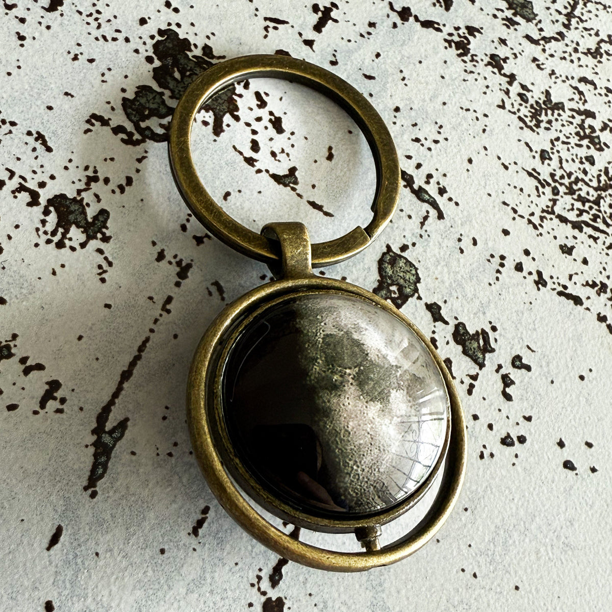 My Moon Double Sided Fidget Keychain With Two Custom Lunar Phases