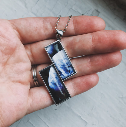 CLEARANCE Planetary Society LightSail 2 Image Rectangle Earth Necklace