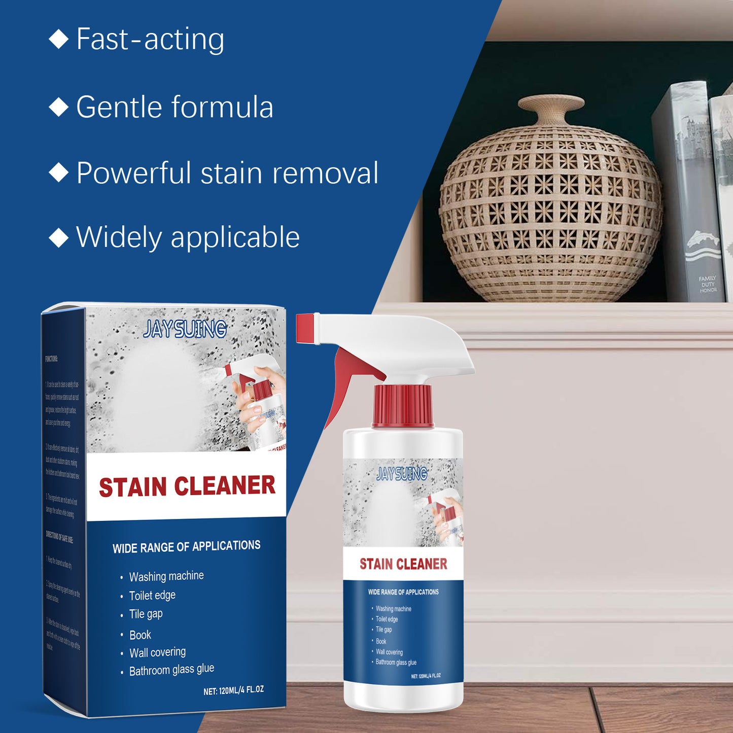 Jaysuing Decontamination Cleaning Spray Multi-Purpose Stain Cleaning, Oil Removal And Stain Removal Kitchen And Bathroom Cleaning Spray