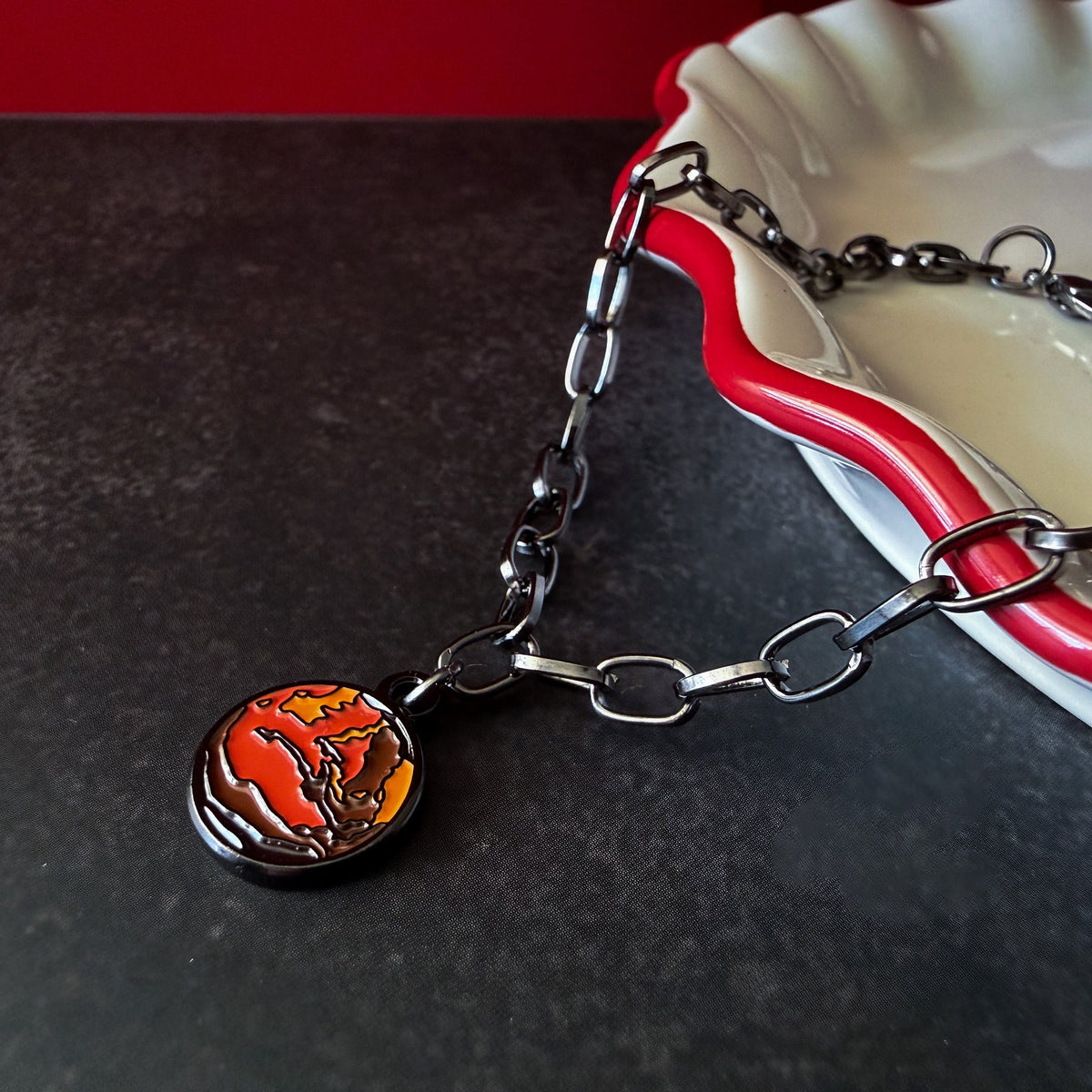 Galaxy Planet Enamel Charm Bracelet