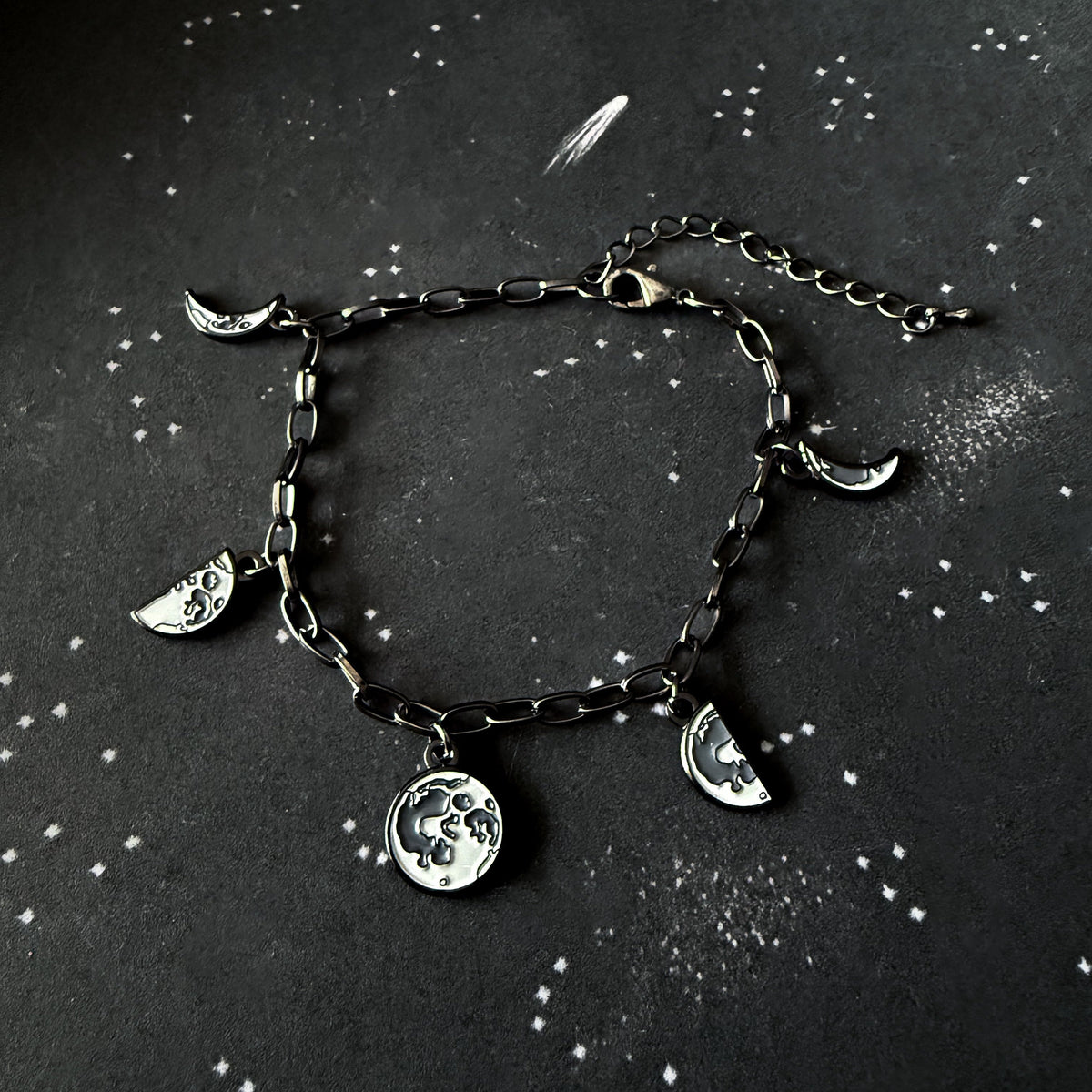 Moon Phase Enamel Charm Bracelet
