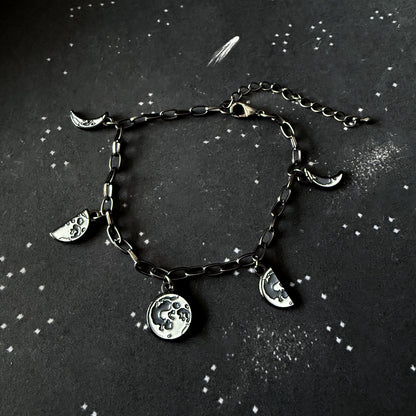 Moon Phase Enamel Charm Bracelet