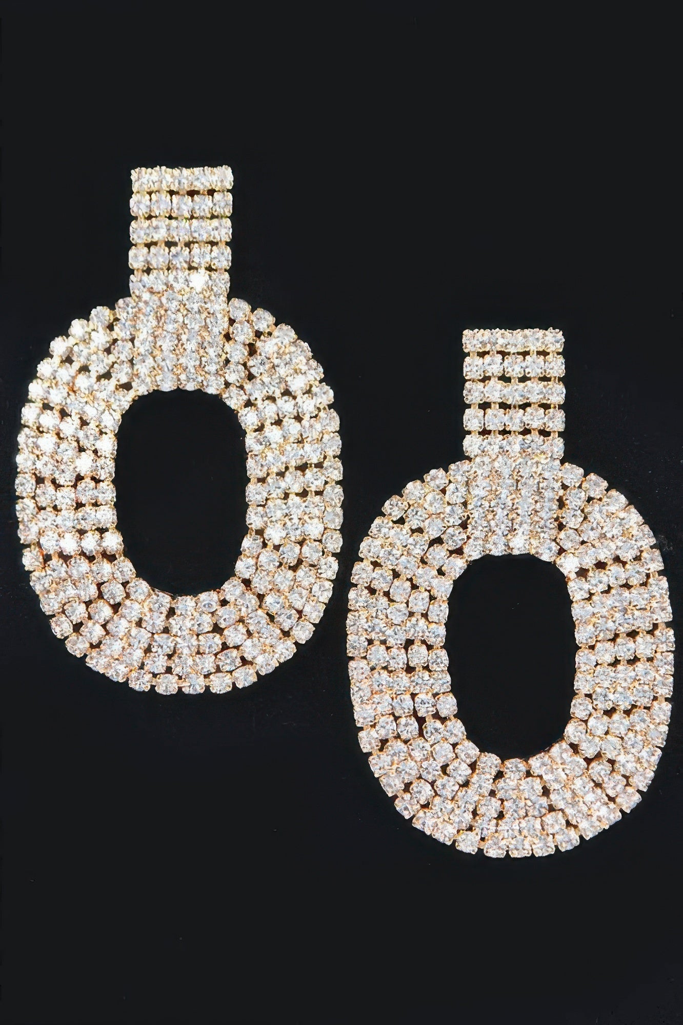 CHELSEA Elegant Rhinestone Drop Earrings: NYFW BYMANYC ® New York
