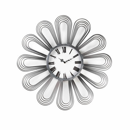 Wall Clock - Modern Reflection, Silver