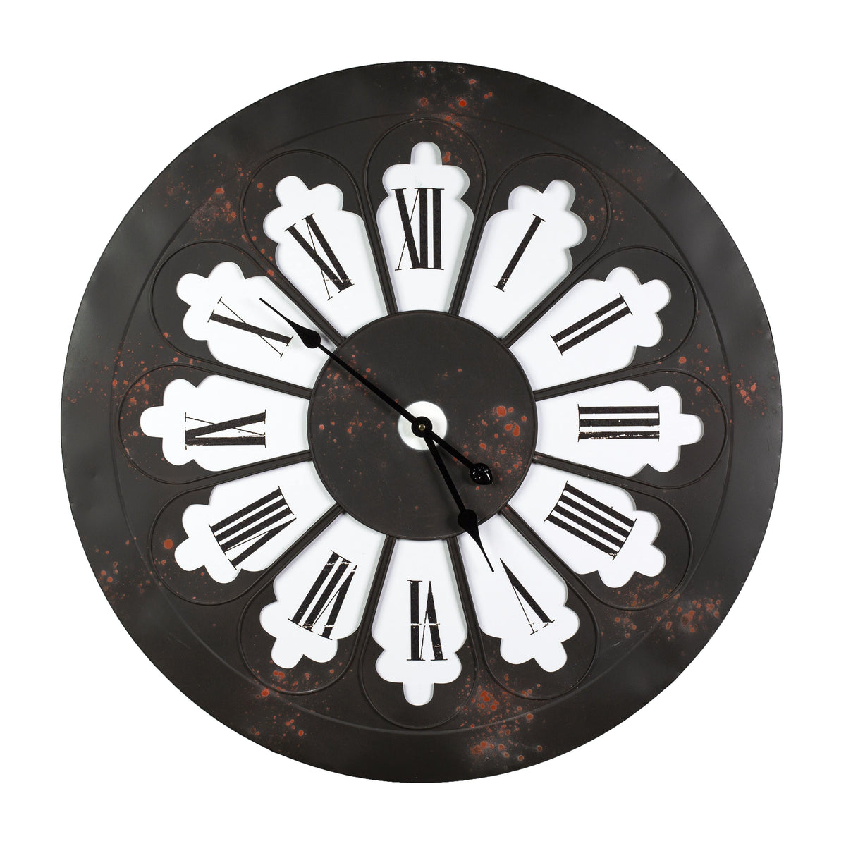 Wall Clock - Antique London Iron Wall Clock, Bold Roman Number