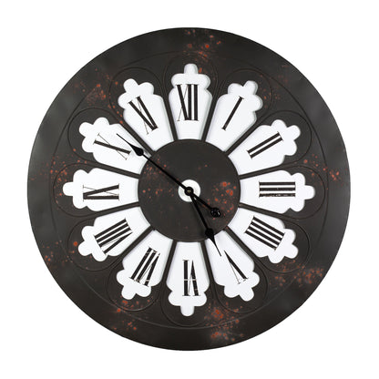 Wall Clock - Antique London Iron Wall Clock, Bold Roman Number