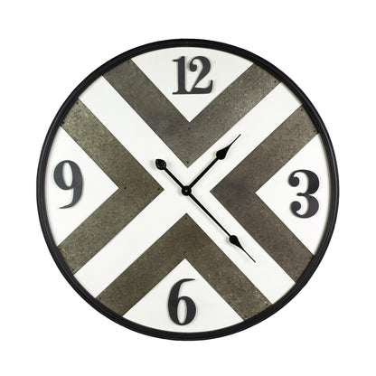 Modern Industrial Metal Wall Clock