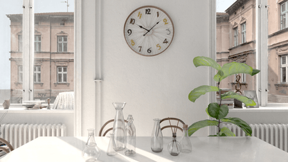 Wall Clock - Modern Metal Wall Clock, Coloured Roman Number
