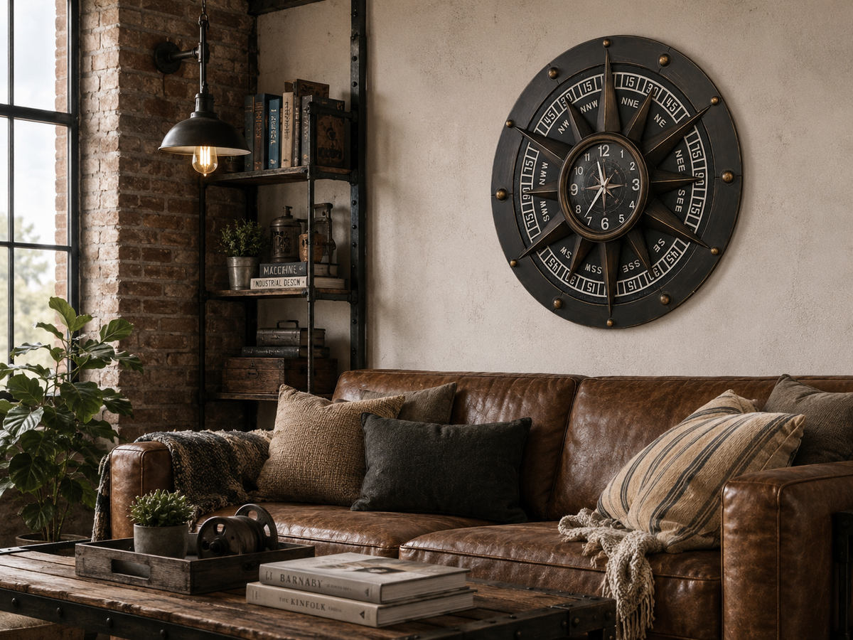 Wall Clock - Compass Metal Wall Clock