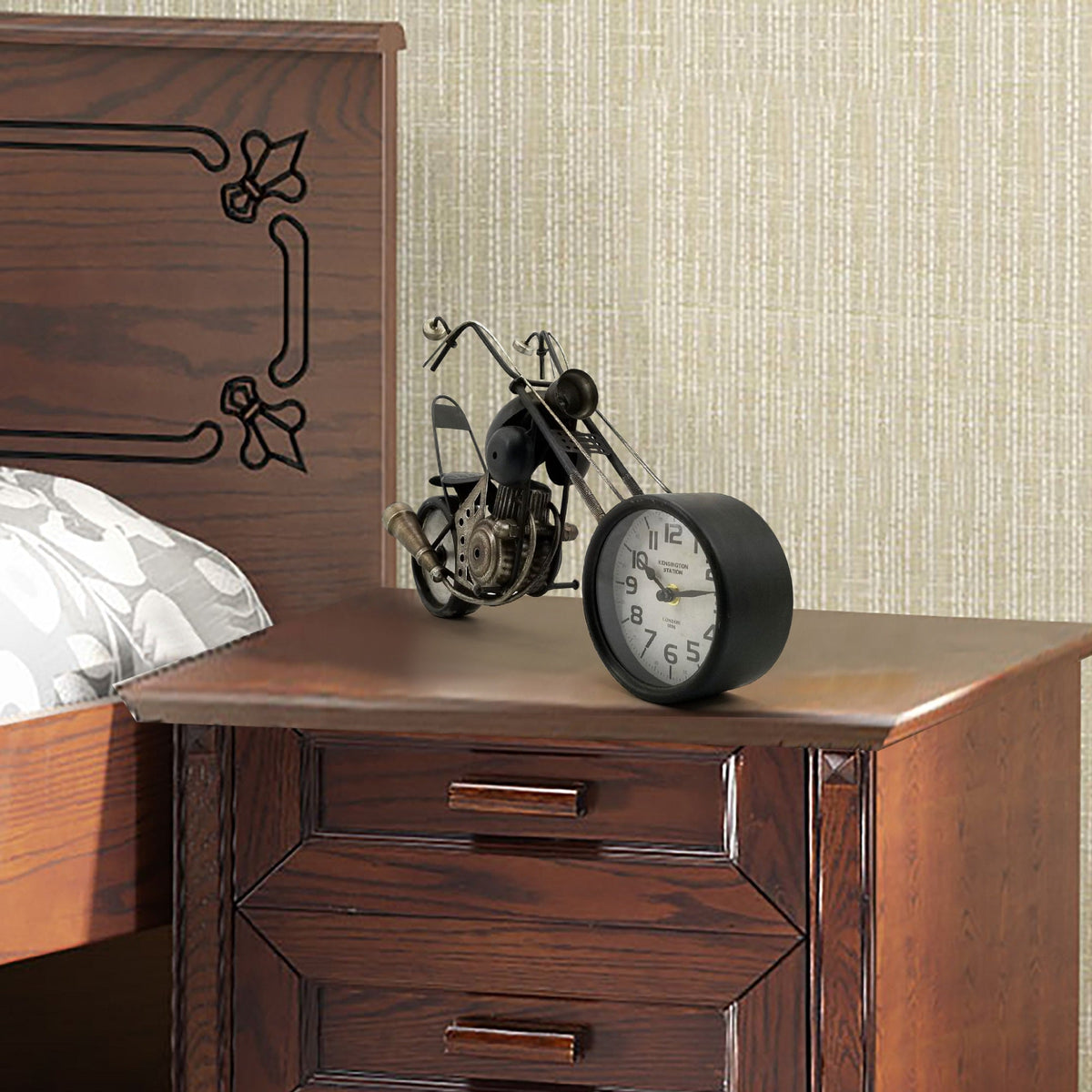 Table Clock - Motorcycle Table Clock
