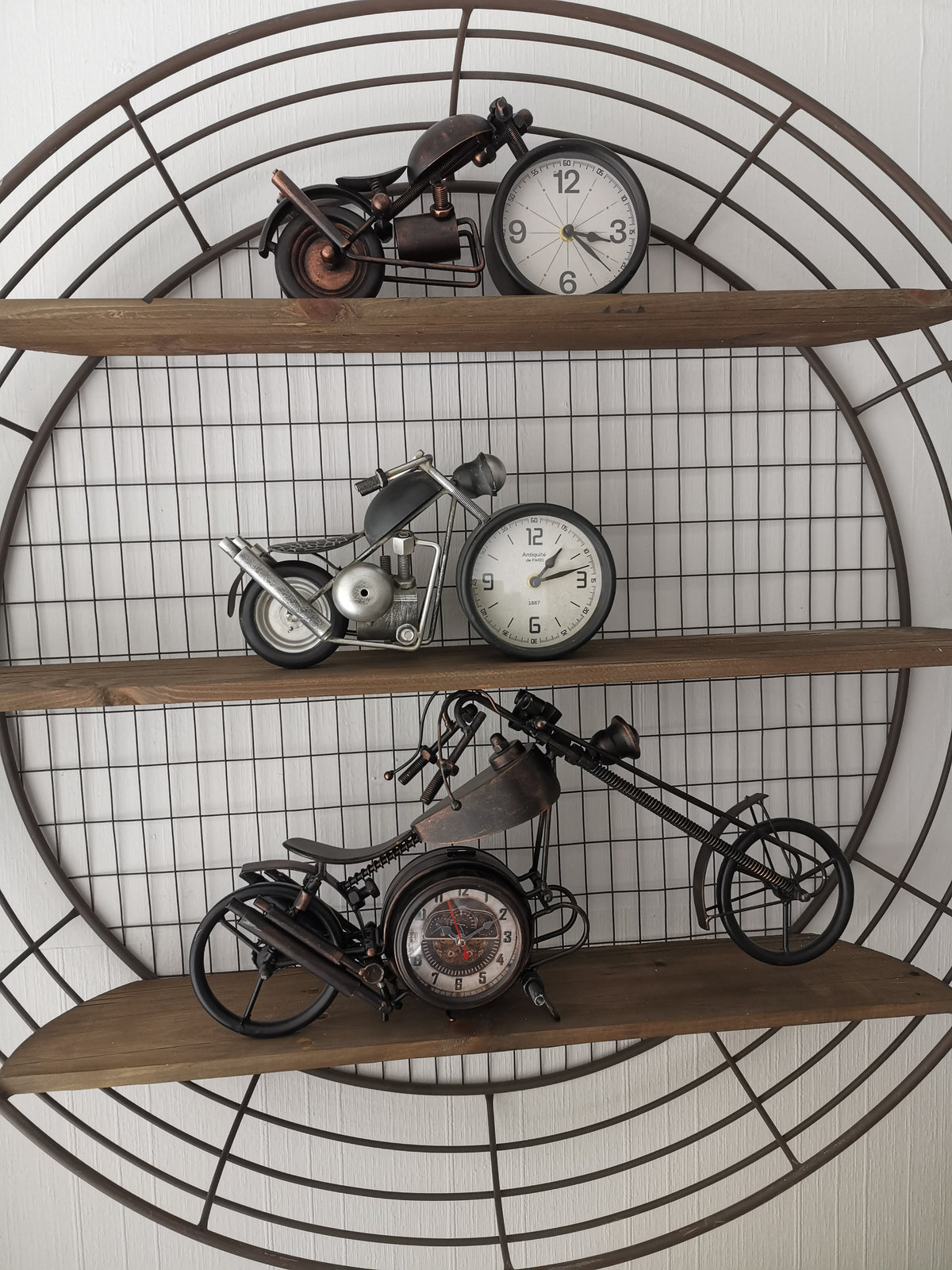 Table Clock - Motorcycle Table Clock - Double-Sided Table Clock