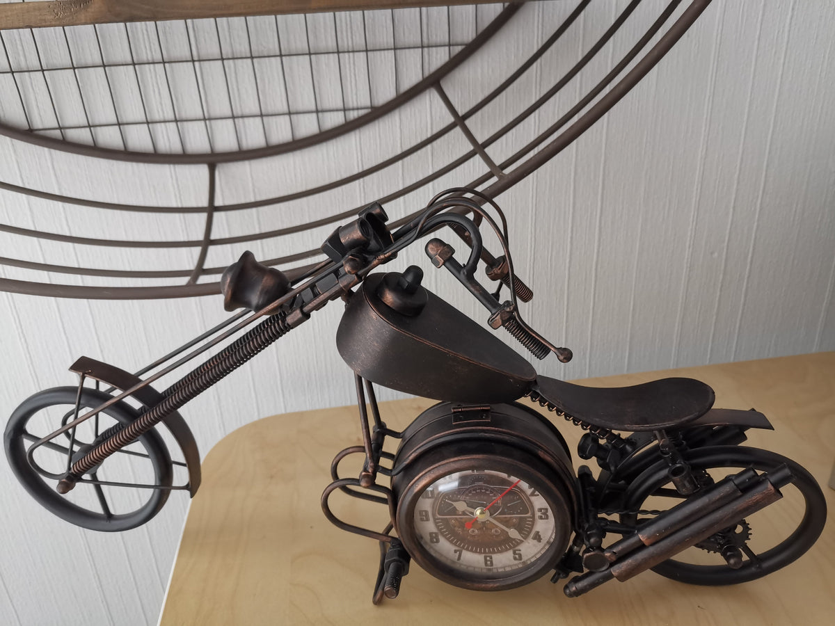 Table Clock - Motorcycle Table Clock - Double-Sided Table Clock