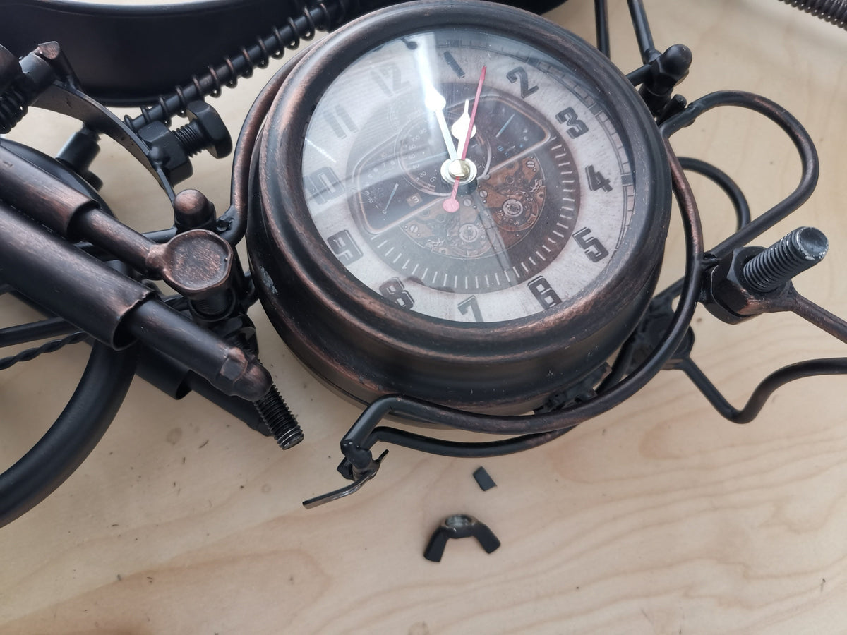 Table Clock - Motorcycle Table Clock - Double-Sided Table Clock